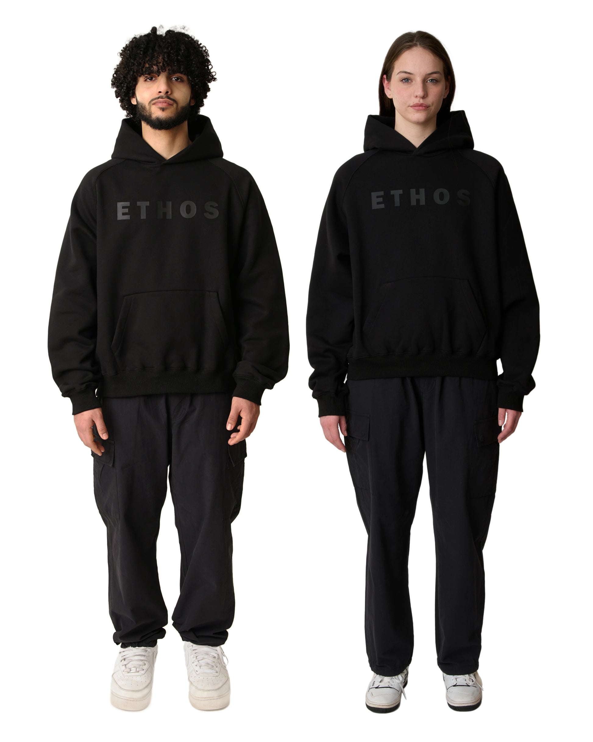 هودي اوفر سايز اسود مناسب للرجال والنساء