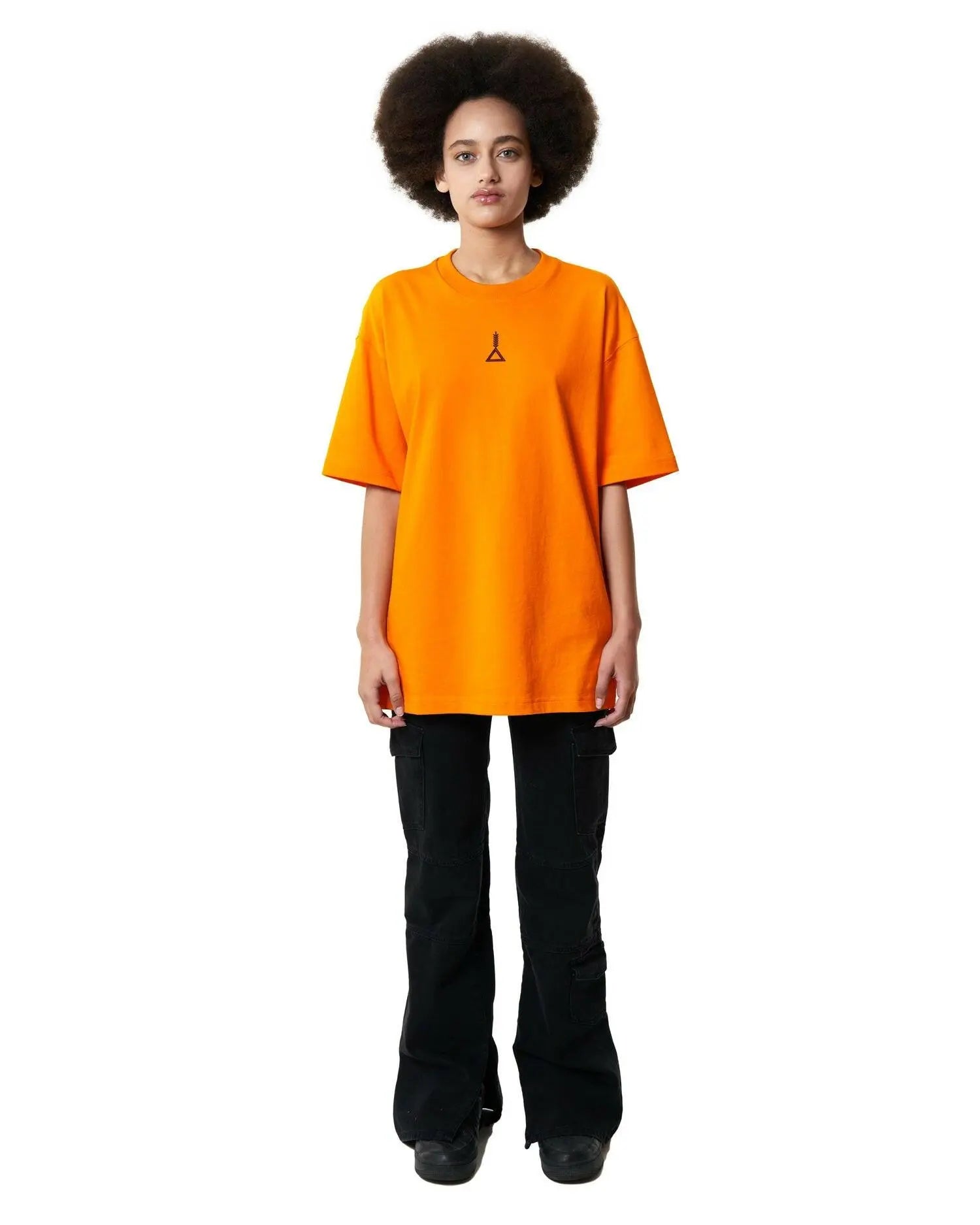 تيشيرت برتقالي ساده مناسب للرجال والنساء