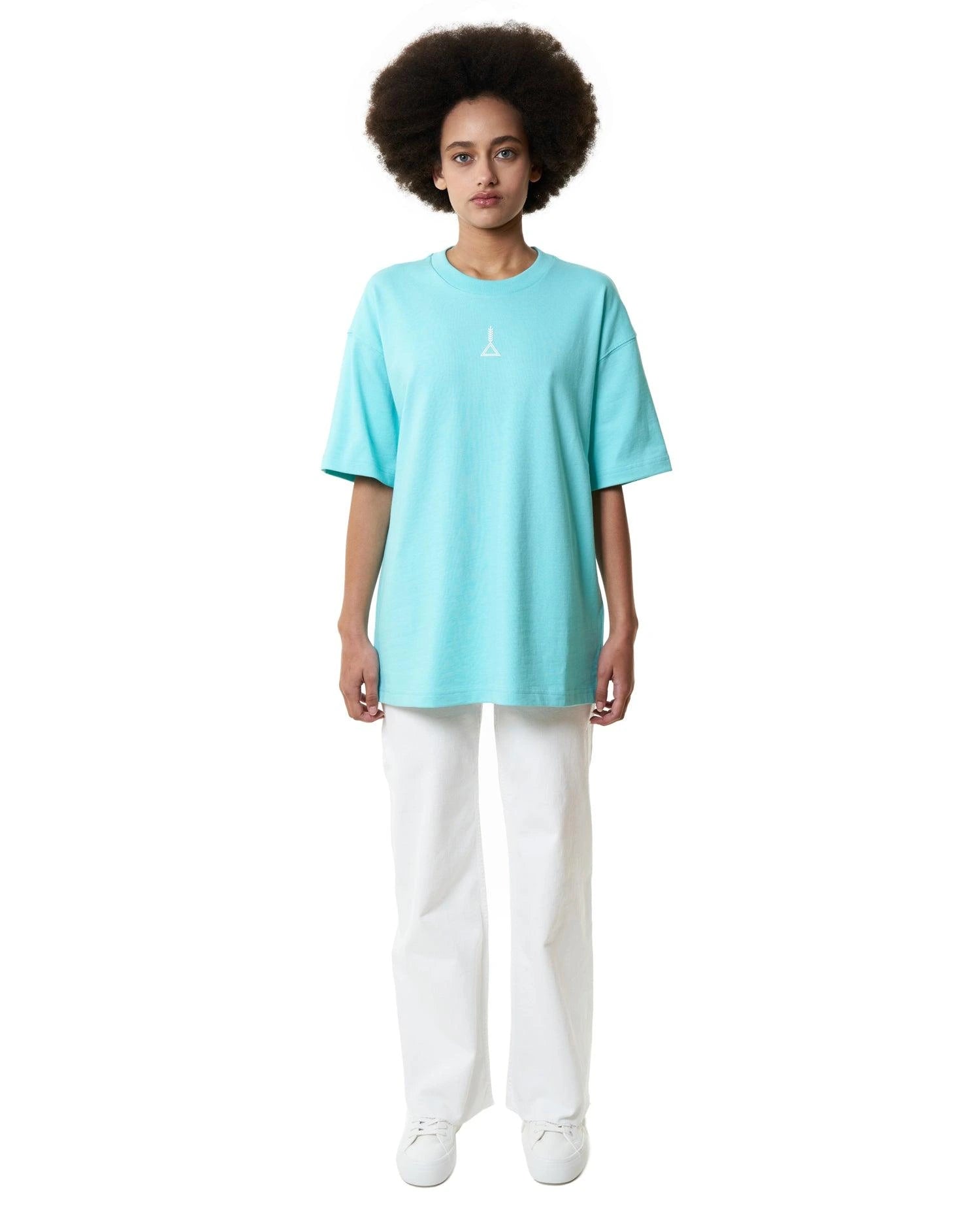 تيشيرت سماوي قطن مناسب للرجال والنساء