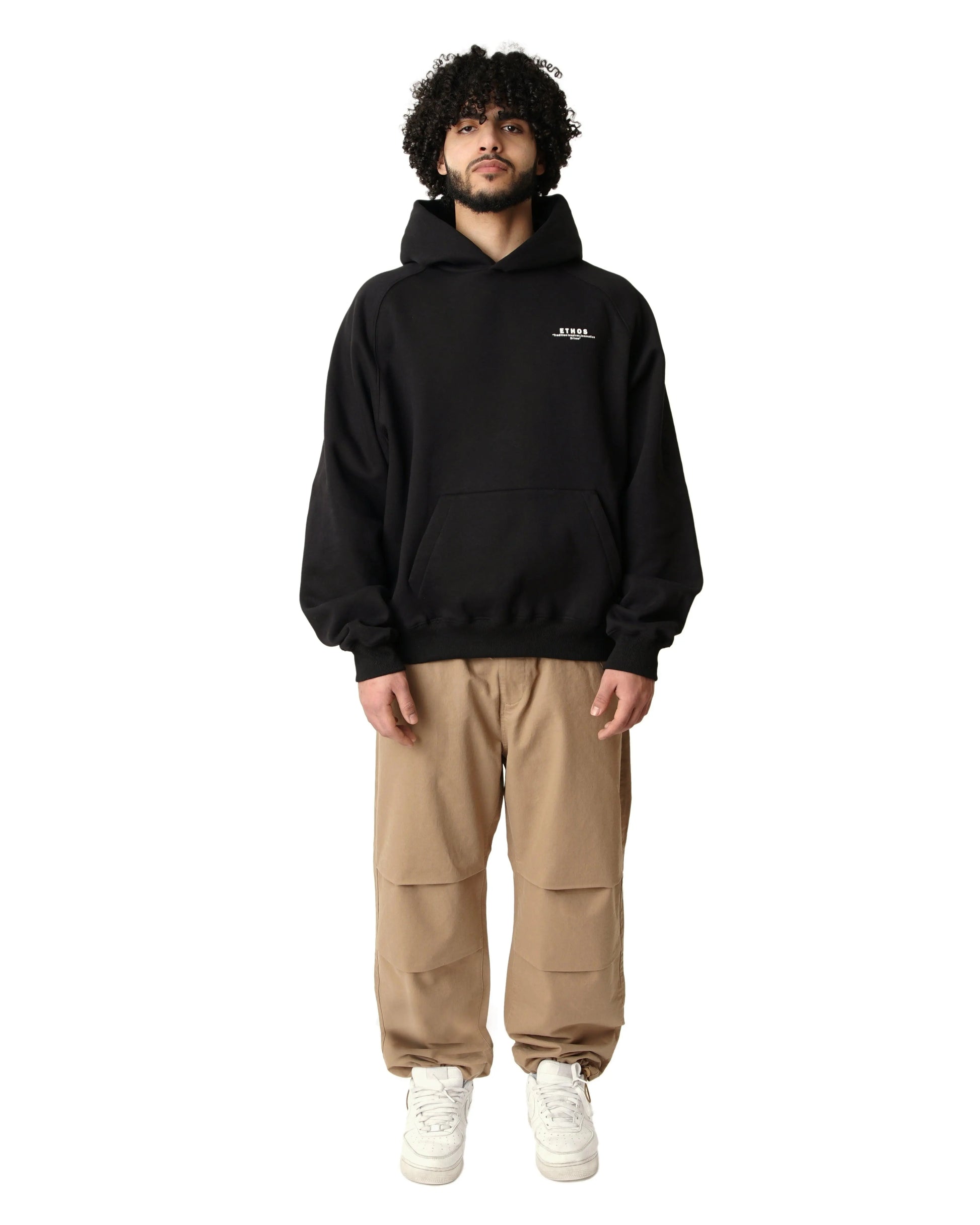 هودي ساده اسود اوفر سايز من متجر ايثوس