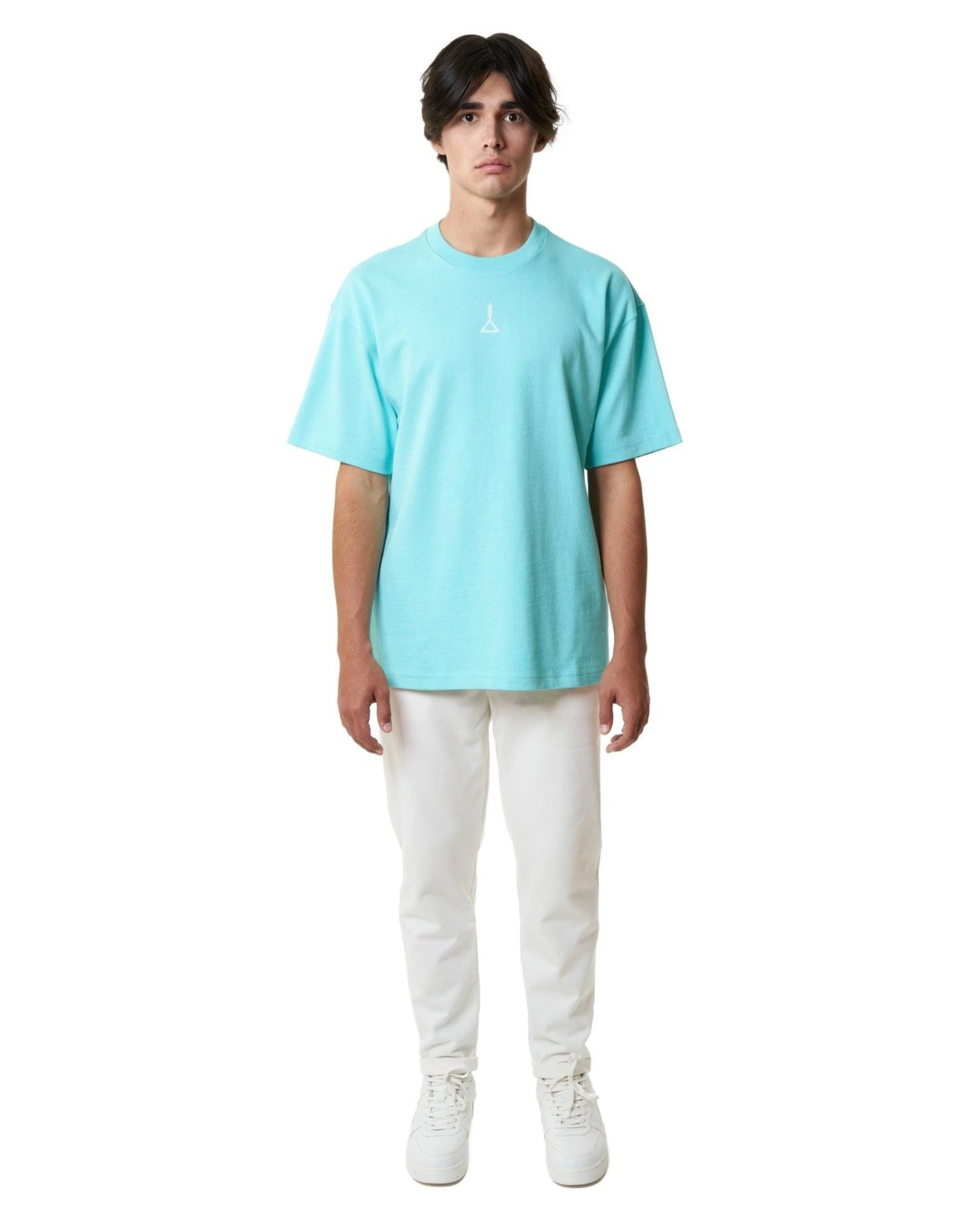 تيشيرت سماوي قطن اوفر سايز