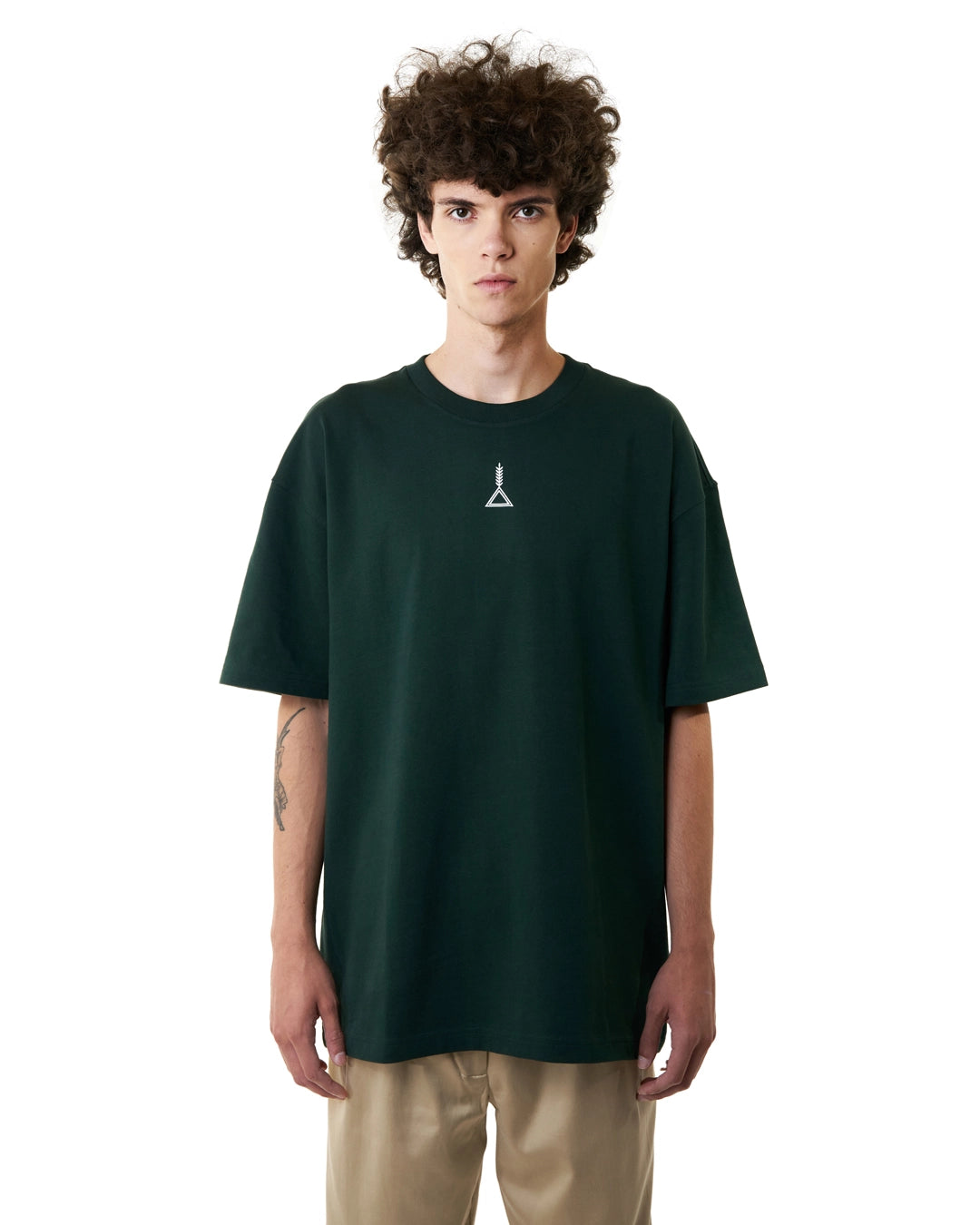 تيشيرت اخضر غامق اوفر سايز من سعودي إيثوس