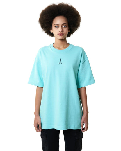 تيشيرت اوفر سايز سماوي كاجوال أنيق