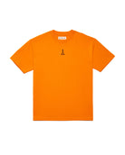 Orange Cotton T-Shirt , بلوزة قطن اورانج بشعار اسود