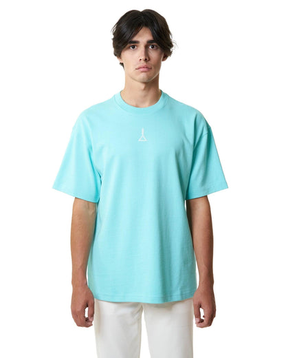 تيشيرت سماوي بلوجو بسيط من الامام