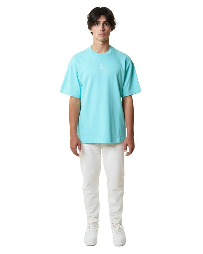 تيشيرت سماوي قطن اوفر سايز 